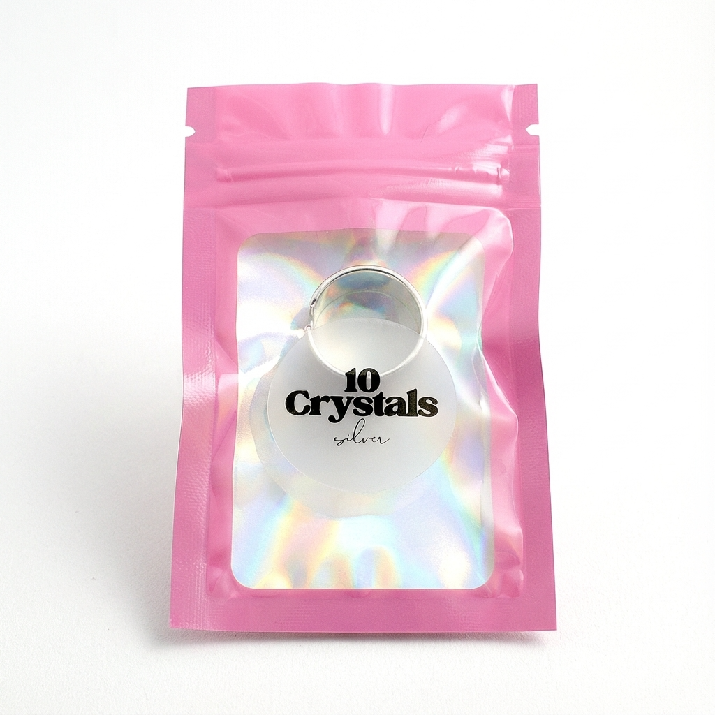 Срібна широка каблучка обручка МАРГО у фірмовому пакуванні 10 Crystals