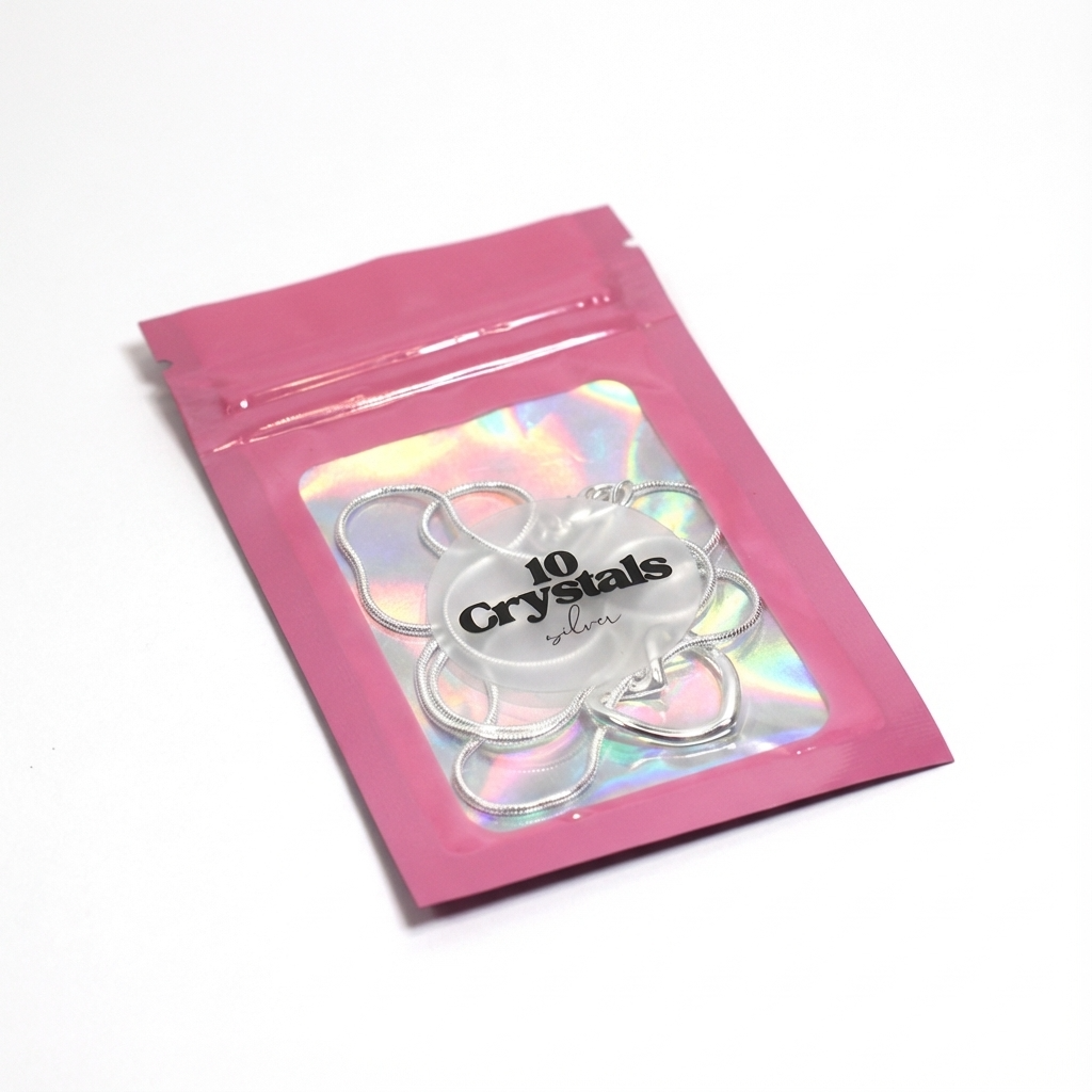 Срібне намисто 925 ЕНДЖІ у фірмовому пакуванні 10 Crystals