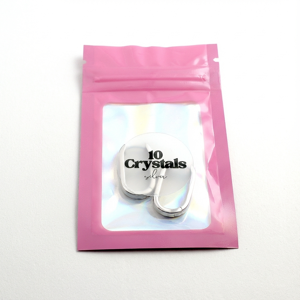 Срібні сережки-кільця 925 ДЖИДЖИ у фірмовому пакуванні 10 Crystals