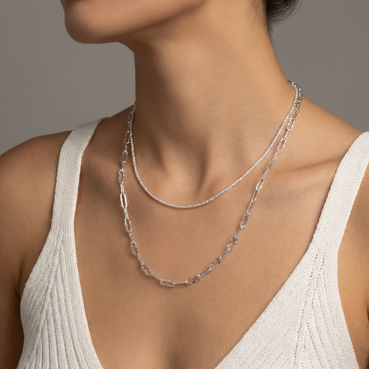 Ланцюжок подвійний з великими ланками. Плетіння якірне скоби. Безкоштовна доставка. Швидка відправка.