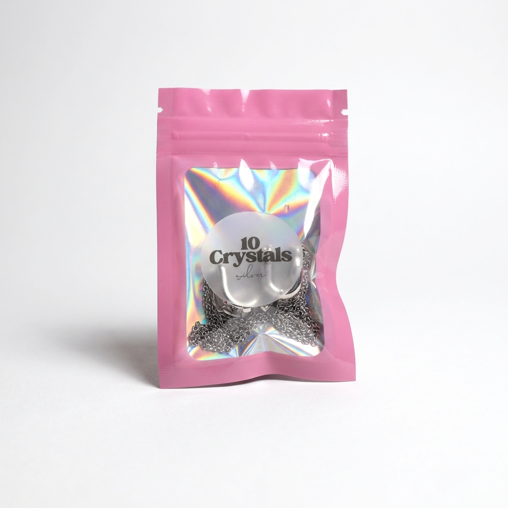 Срібні сережки з ланцюжками у подарунковому фірмовому пакуванні 10 Crystals