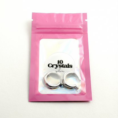 Срібні сережки кільця 925 KIRA для подарунку у фірмовому пакуванні 10 Crystals
