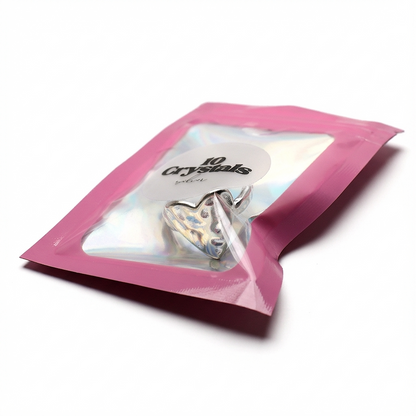 Срібна каблучка з серцем 925 KIM у фірмовому пакуванні 10 Crystals
