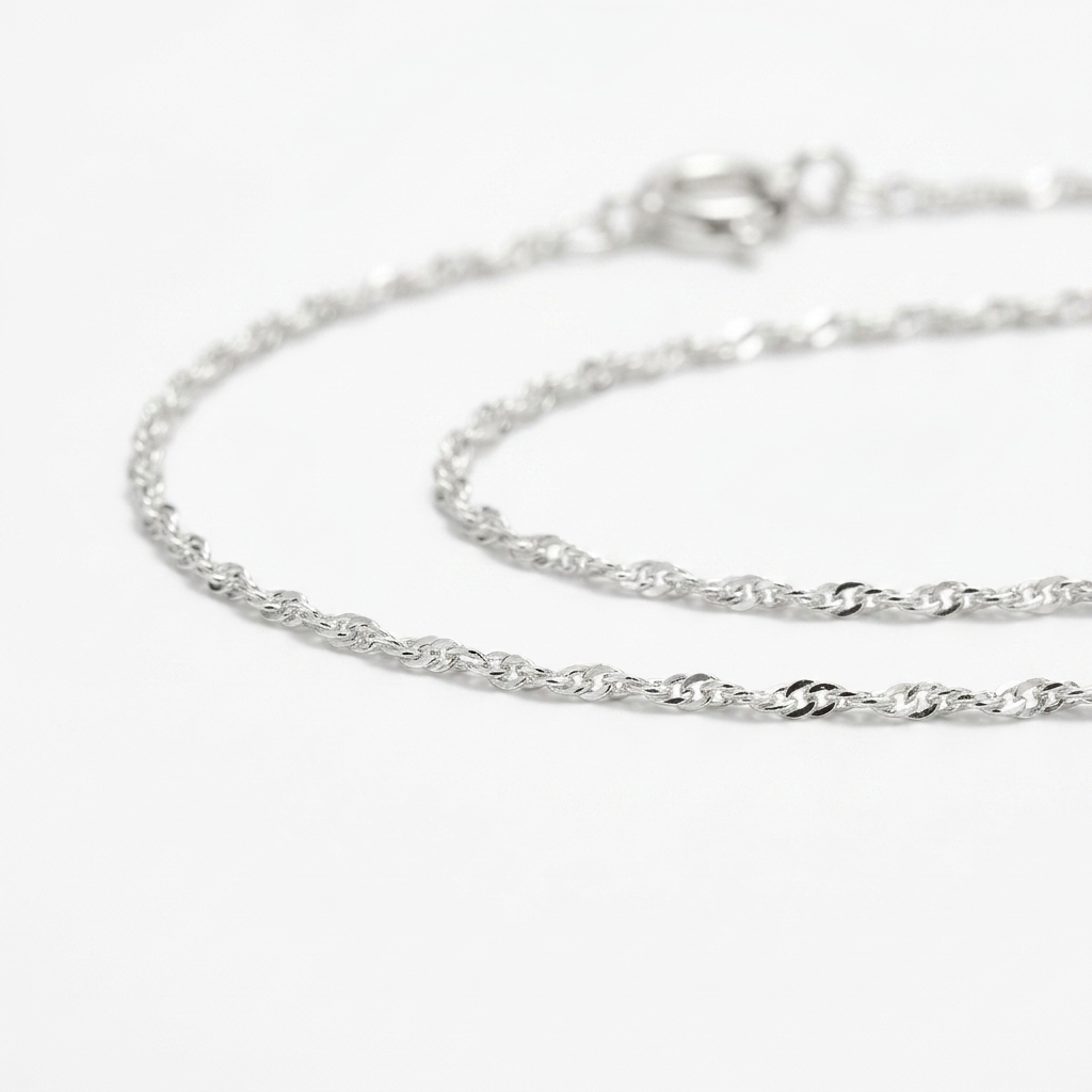 Срібний ланцюжок з переплетеним плетінням. Довжина 44 см. Безкоштовна доставка по Україні. Швидке відправлення.