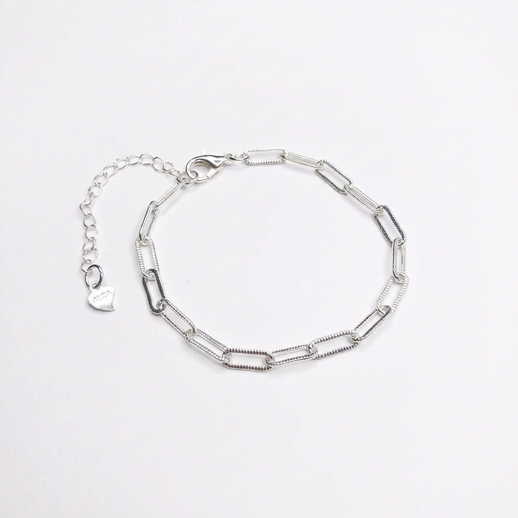 Срібний браслет масивний для жінок. Плетіння якір. Невагомий. Розмір 15 см + 5 см. В наявності в Україні. Купуй зараз срібний браслет 10 Crystals.