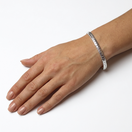 Срібний браслет у стилі снейк Лаура. Безкоштовна доставка по Україні. Швидка відправка.