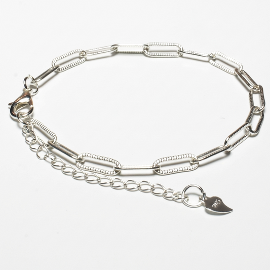 Срібний браслет скоби для жінок. Безкоштовна доставка по Україні. Плетіння якір. Невагомий. Розмір 15 см + 5 см. В наявності в Україні. Купуй зараз срібний браслет 10 Crystals.