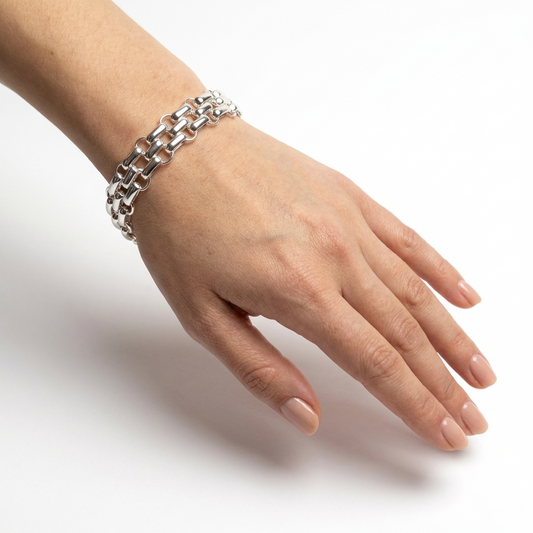 Масивний браслет сучасного плетіння Вікторія. Безкоштовна доставка по Україні. Швидка відправка.