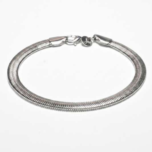 Срібний браслет снейк 20 см. Плетіння змійка. Зручна застібка. Безкоштовна доставка по Україні. Швидке відправлення. 