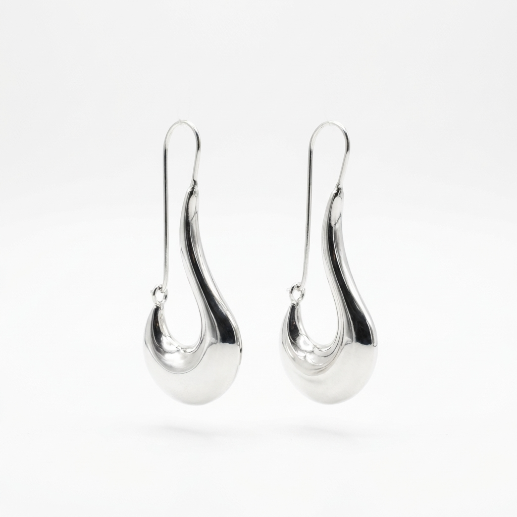 Срібні сережки об'ємні краплі. Великі але невагомі сережки. Безкоштовна доставка по Україні. Швидка відправка.