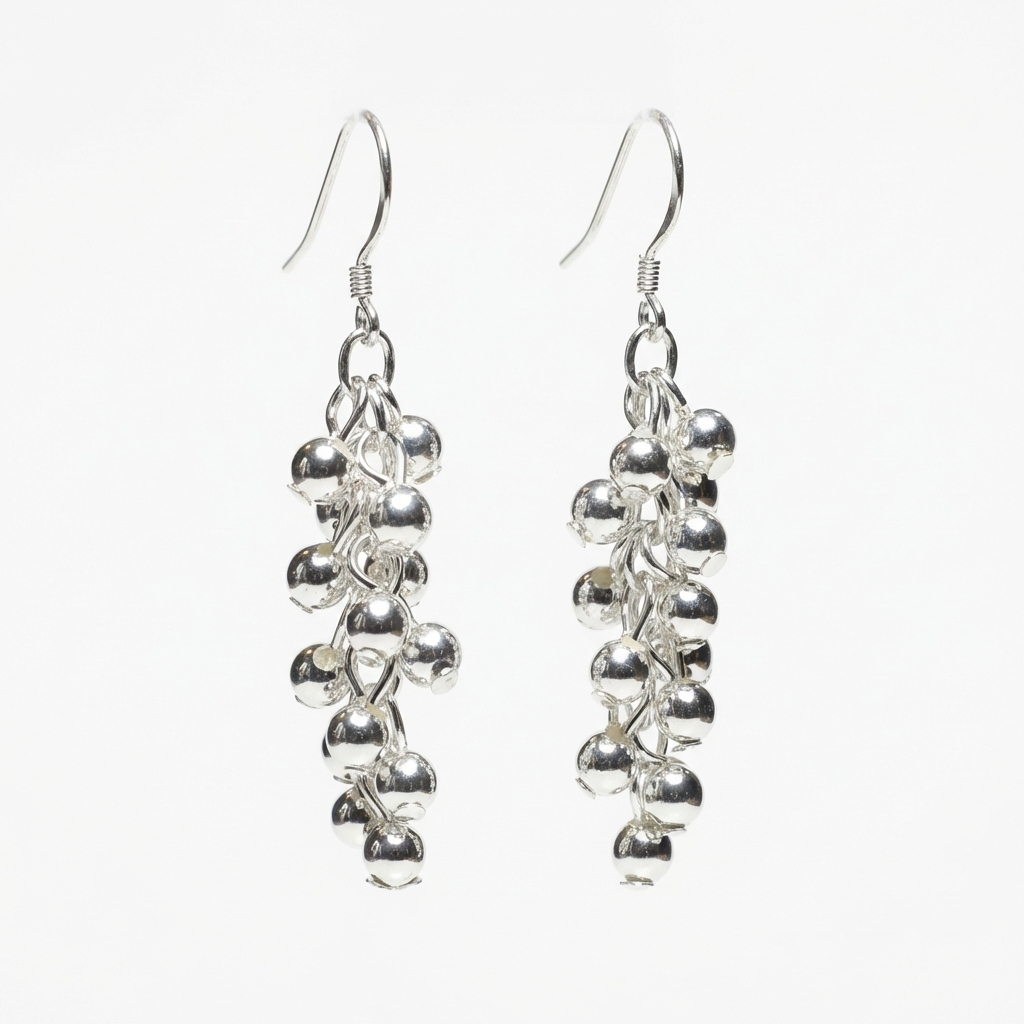Срібні сережки з рухомими кульками. Безкоштовна доставка по Україні. Відправлення в день замовлення.