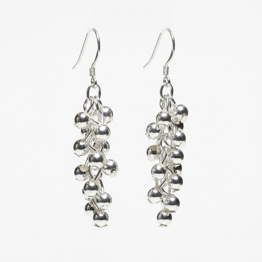 Срібні сережки з рухомими кульками. Безкоштовна доставка по Україні. Відправлення в день замовлення.