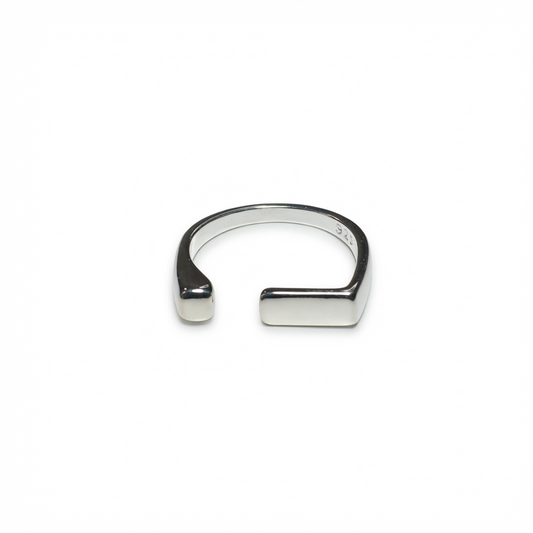 Срібна мінімалістична каблучка геометричні форми. Регульована. Родоване срібло. Безкоштовна доставка по Україні.