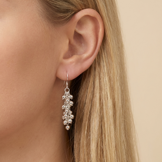 Сережки з рухомими кульками. Безкоштовна доставка по Україні. Швидка відправка.