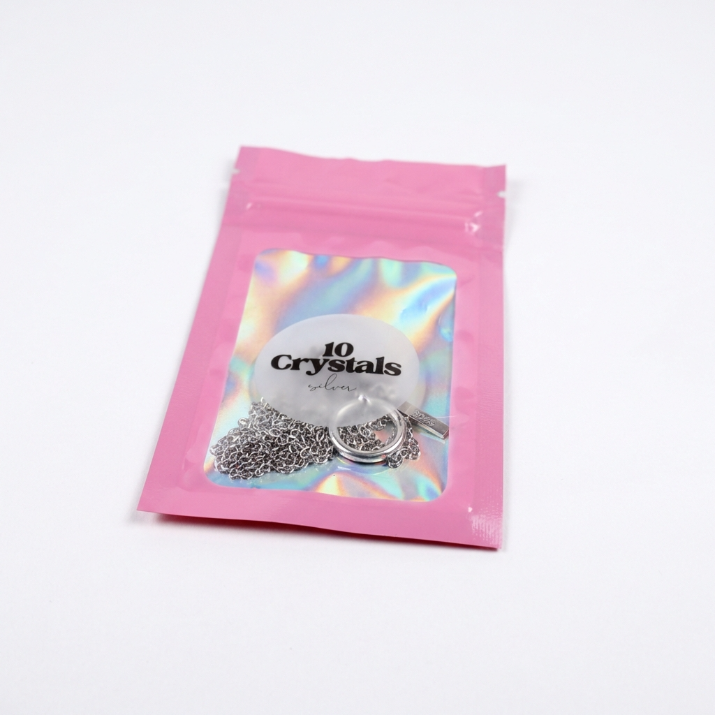 Срібний довгий ланцюжок БЕЛЛА плетіння якір у подарунковому брендовому пакуванні 10 Crystals