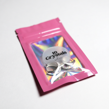 Срібні дуті сережки об'ємні з сатиновим покриттям у подарунковому брендовому пакуванні 10 Crystals