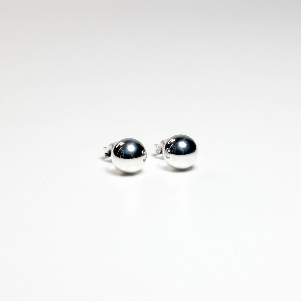 Сережки пусети великі срібні кульки 8 mm. Без вставок. Невагомі. Безкоштовна доставка по Україні. Відправлення в день замовлення. 