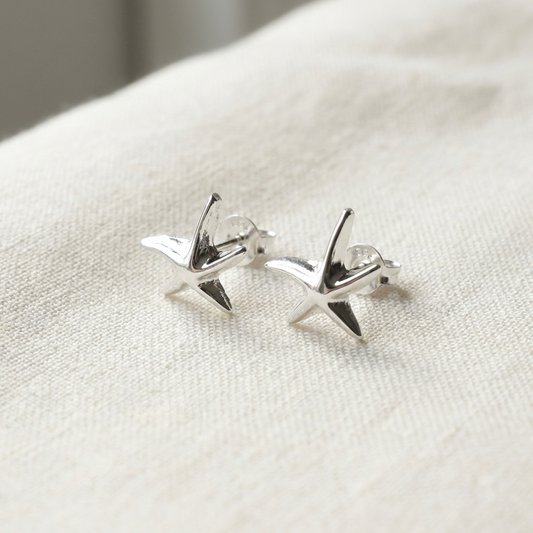 Срібні пусети АЛІСА у формі морських зірок. Зручна застібка. Безкоштовна доставка по Україні. Швидка відправка.