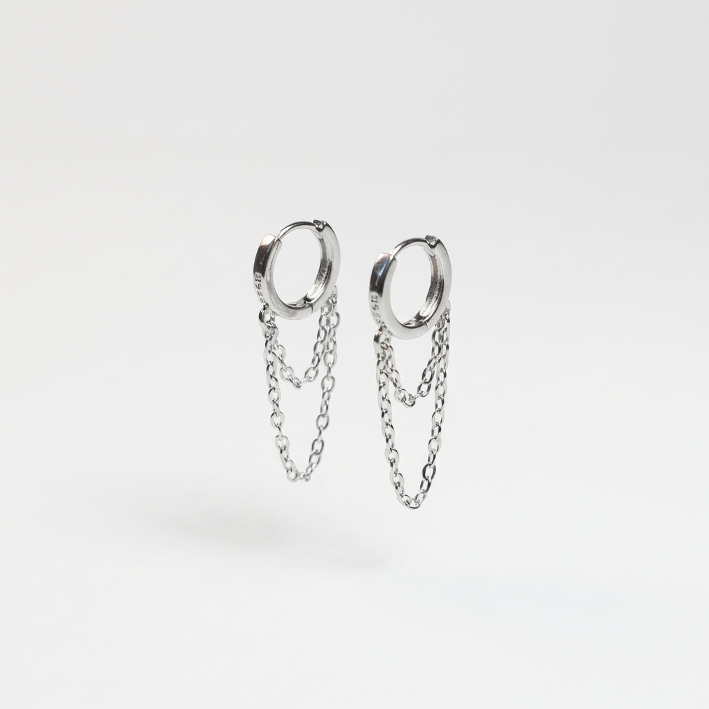 Срібні сережки з рухомими ланцюжками та міцною застібкою конго.  Безкоштовна доставка по Україні. Швидке відправлення.