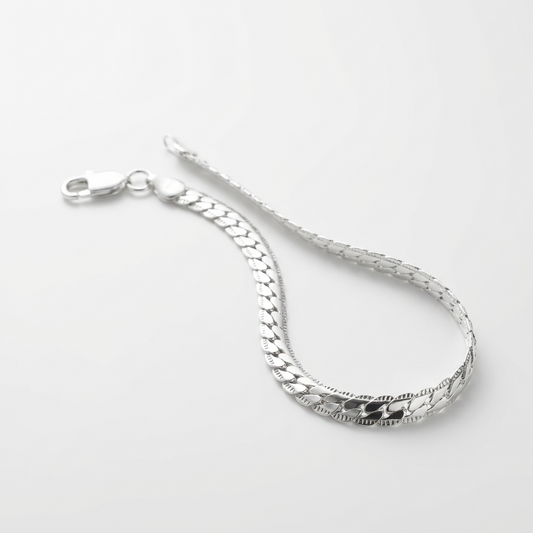 Браслет снейк срібло. Ширина 5 мм. Безкоштовна доставка. Родоване срібло. Швидка відправка.