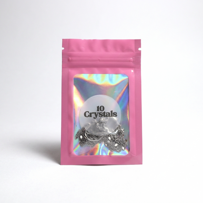 срібні сережки з ланцюжками у подарунковому брендованому пакуванні 10 Crystals